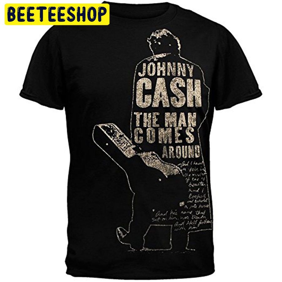 Johnny Cash Rear Profile Guitar Country Rock Trending Unisex Shirt