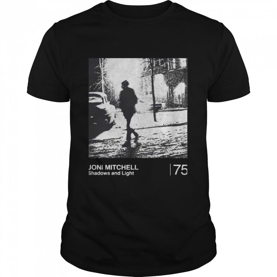Joni Mitchell Shadows And Light Black Stencil Shirt