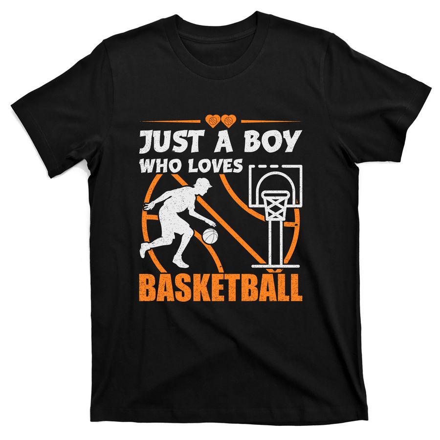 Just A Boy Who Loves Basketball For Boys T-Shirts