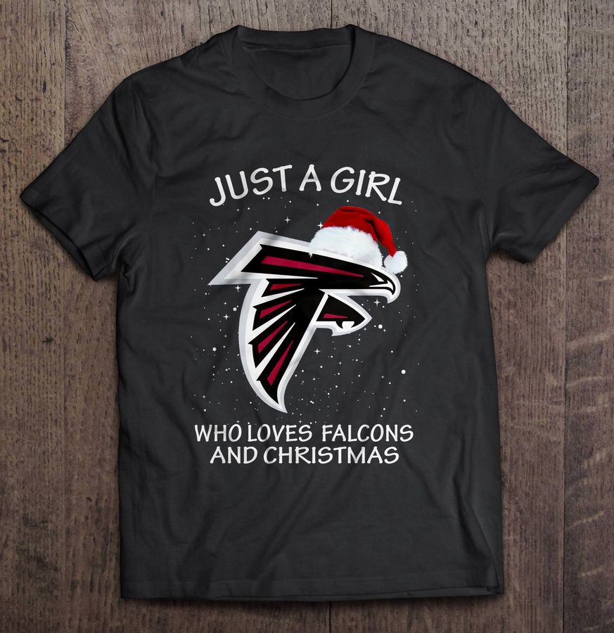 Just A Girl Who Loves Falcons And Christmas Shirt