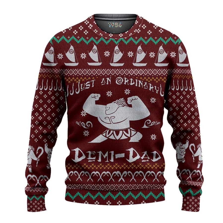 Just An Ordinary Demi Dad Ugly Demi Dad Fans Christmas Happy Xmas Wool Knitted Sweater