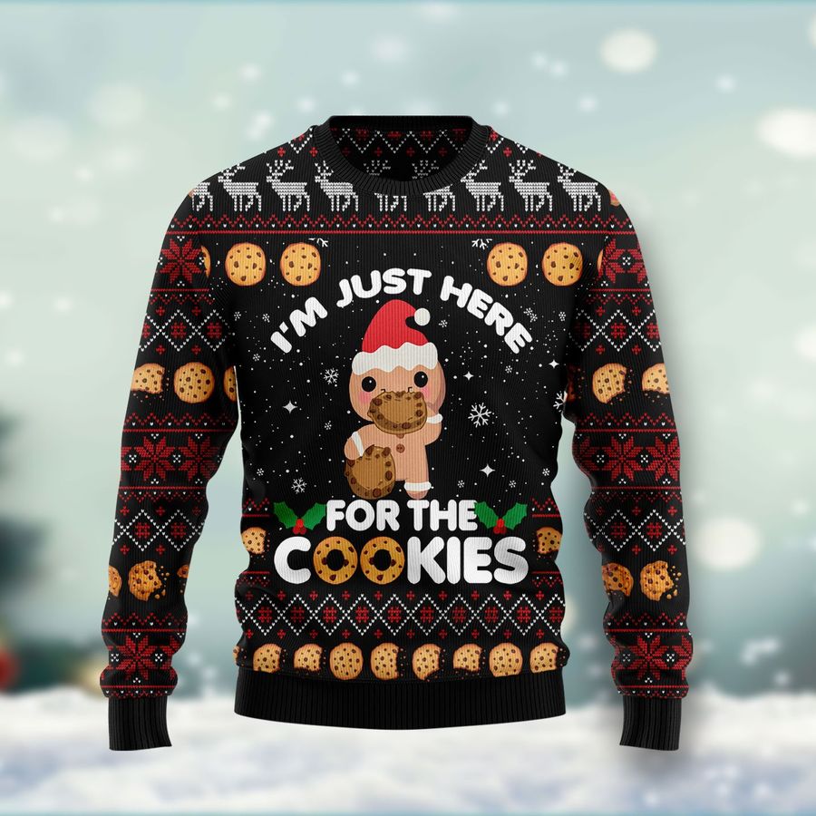 Just Here For The Cookies Ugly Sweater