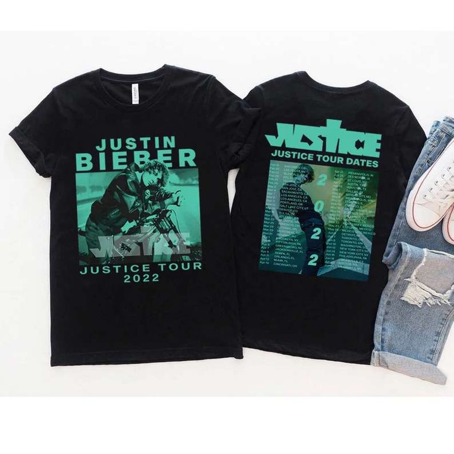 Justin Bieber Justice World Tour 2022 Beliebers T Shirt