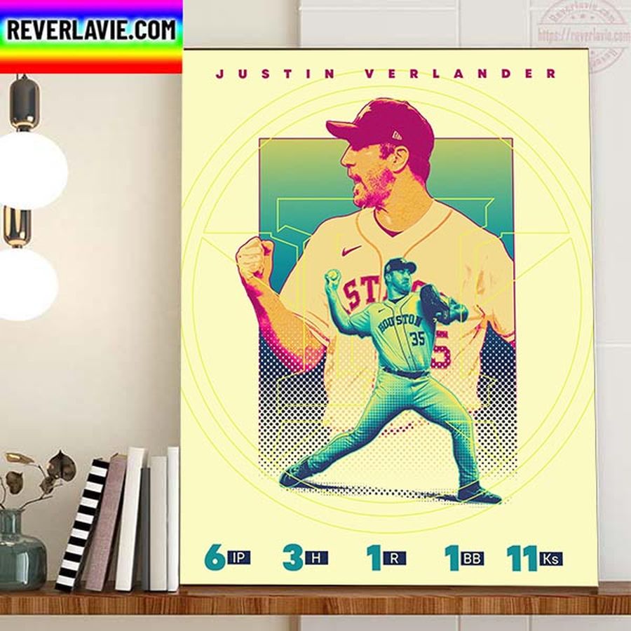 Justin Verlander Of Houston Astros In 2022 MLB Postseason Home Decor Poster Canvas