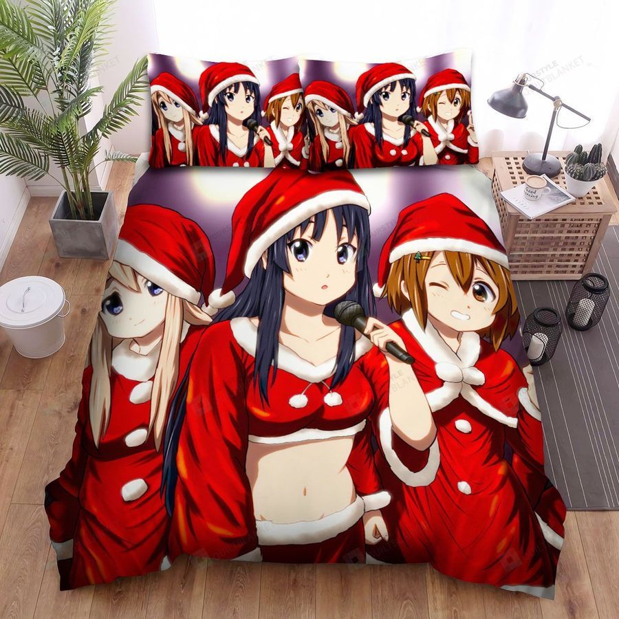 K-On, Christmas Show Bed Sheets Spread Duvet Cover Bedding Sets