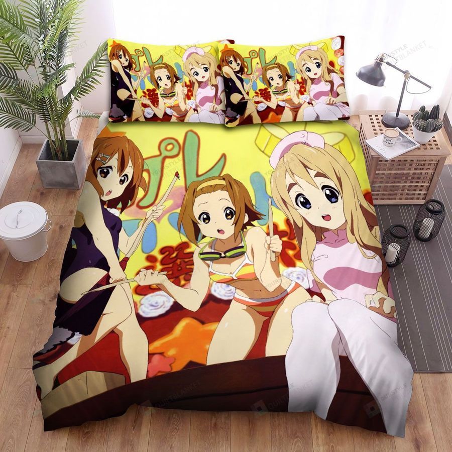 K-On, Hot Suits On The Board Bed Sheets Spread Duvet Cover Bedding Sets