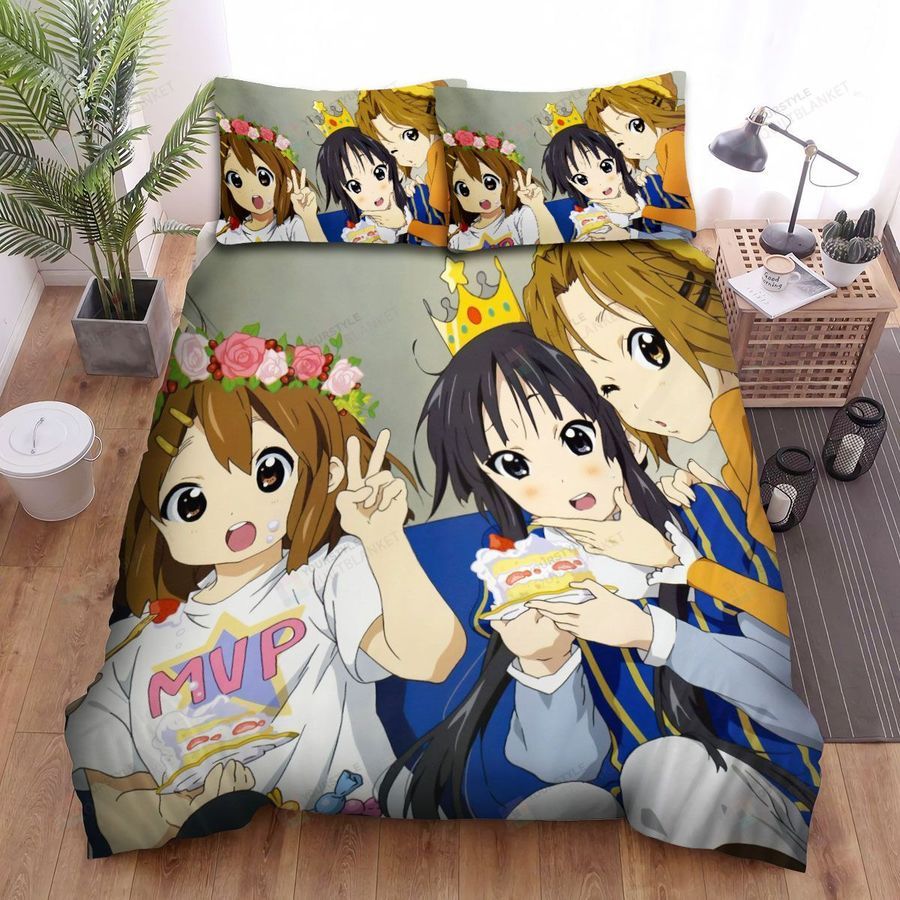 K-On, Mio Wearing Crown Bed Sheets Spread Duvet Cover Bedding Sets