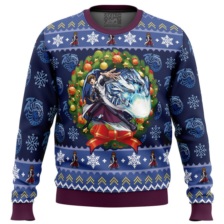 Kaiba Blue-Eyes White Dragon Christmas Yugioh Ugly Sweater