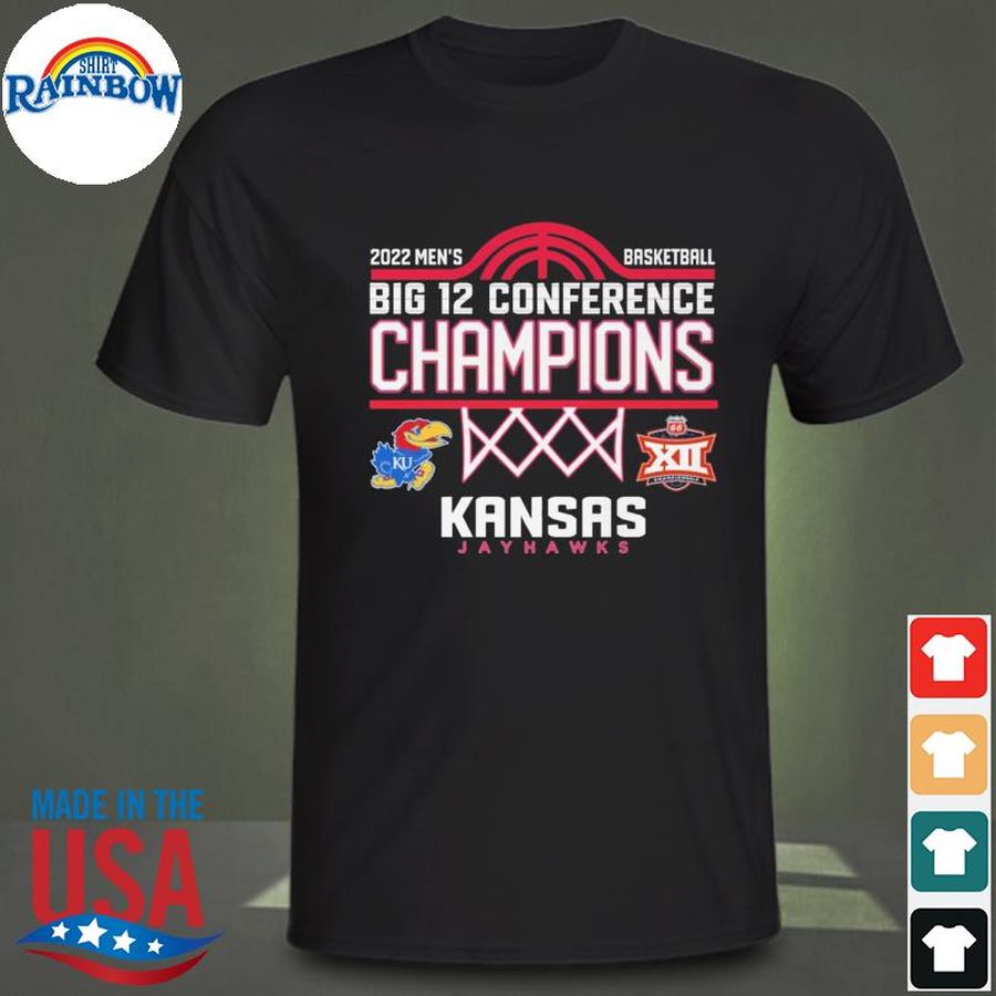 Kansas Jayhawks 2022 men's basketball big 12 conference champions shirt