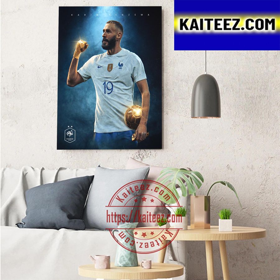 Karim Benzema France Bravo Amazing Player Winner The 2022 Ballon Dor Art Decor Poster Canvas