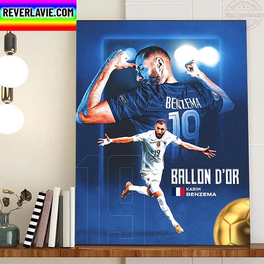 Karim Benzema Is Real Madrid And France Player Has Won 2022 Ballon Dor Home Decor Poster Canvas