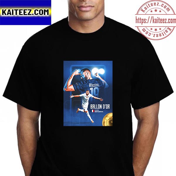 Karim Benzema Is Real Madrid And France Player Has Won 2022 Ballon D'or Vintage T Shirt