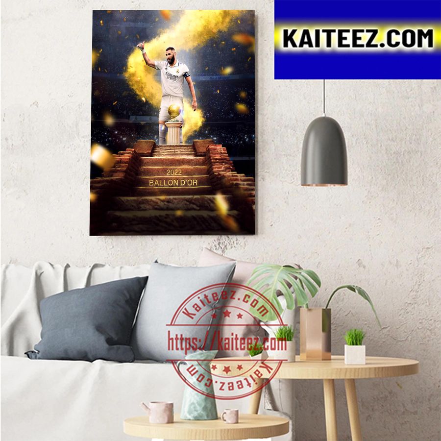 Karim Benzema Real Madrid King Karim Winner The 2022 Ballon Dor Art Decor Poster Canvas