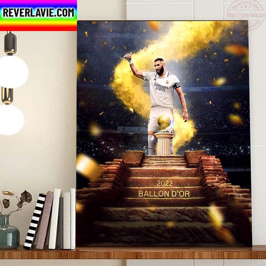Karim Benzema Real Madrid King Karim Winner The 2022 Ballon Dor Home Decor Poster Canvas