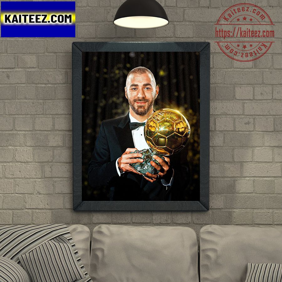 Karim Benzema Winner Ballon D'or 2022 Art Decor Poster Canvas