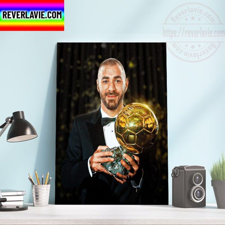 Karim Benzema Winner Ballon D'or 2022 Home Decor Poster Canvas