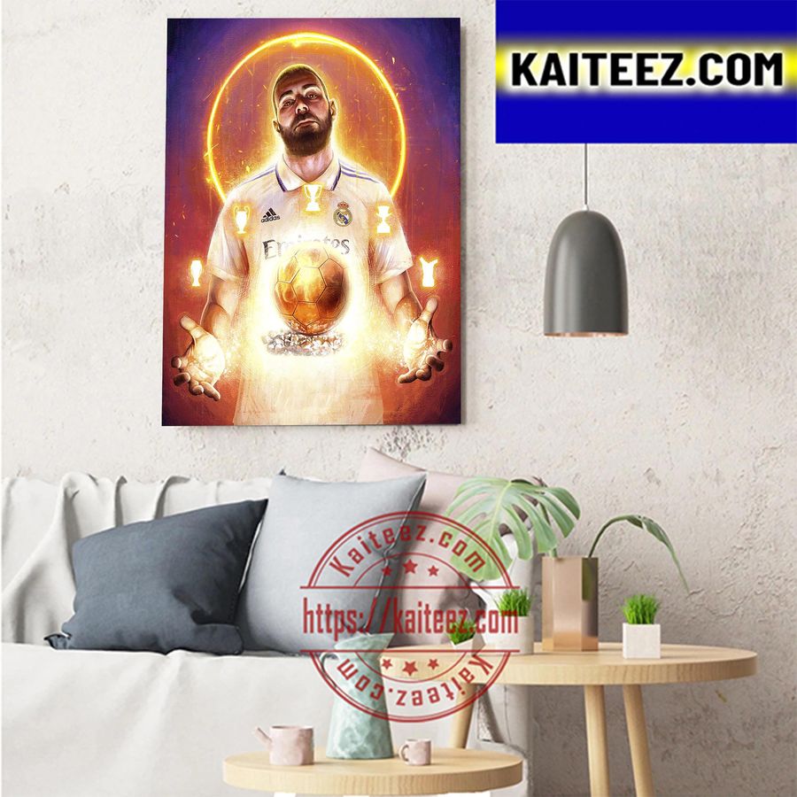 Karim Benzema Wins The 2022 Ballon D'or Art Decor Poster Canvas