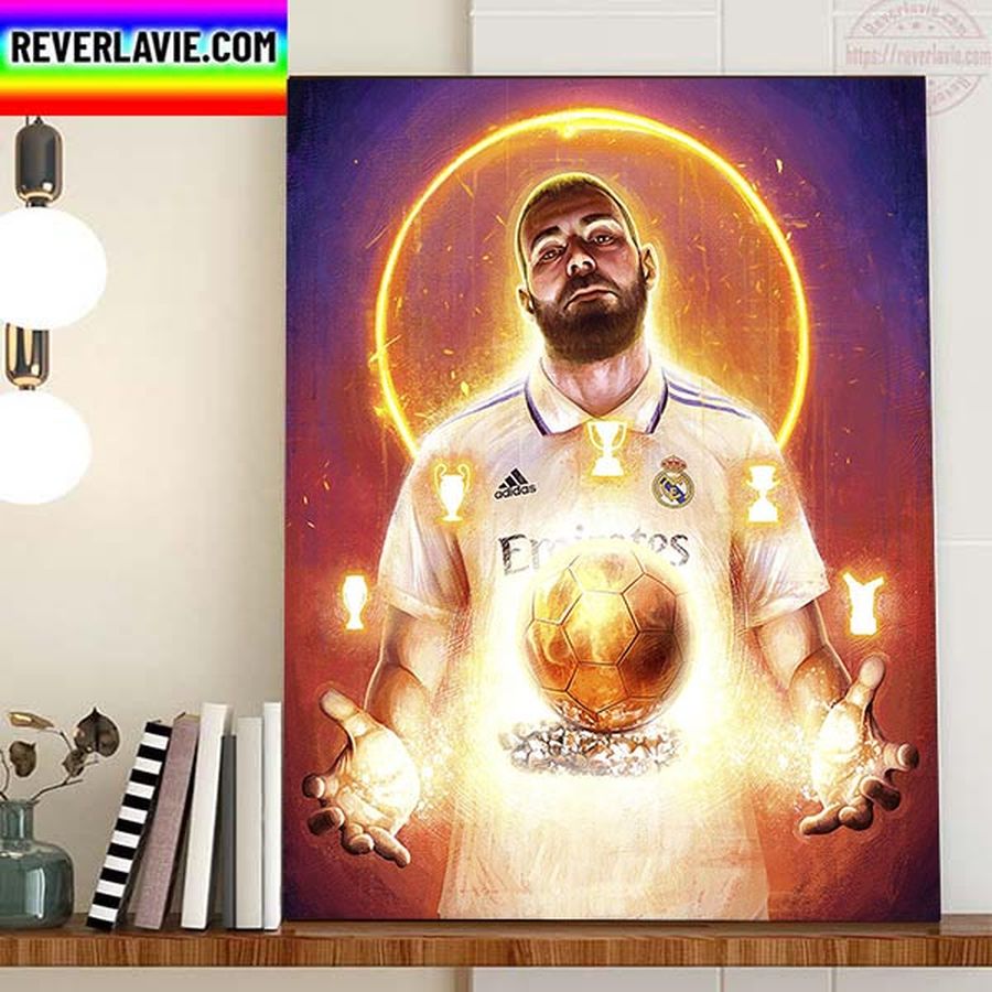 Karim Benzema Wins The 2022 Ballon Dor Home Decor Poster Canvas
