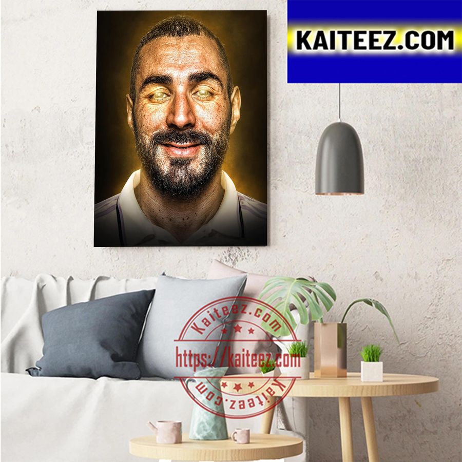 Karim Benzema With Eyes On The Ballon D'or 2022 Art Decor Poster Canvas