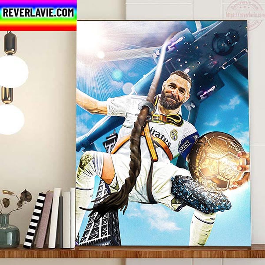 Karim Benzema Won Ballon Dor 2022 Home Decor Poster Canvas