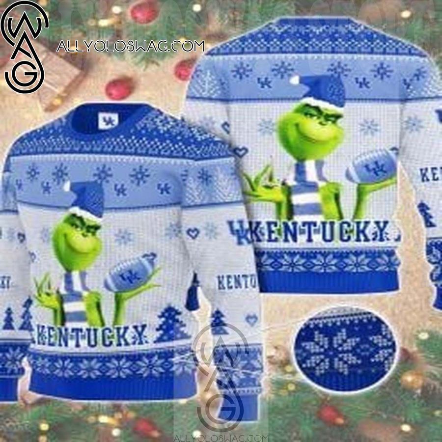 Kentucky Wildcats The Grinch Knitting Pattern Ugly Christmas Sweater
