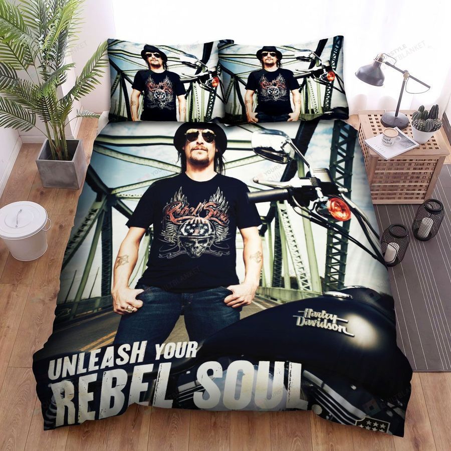 Kid Rock Unleash Your Rebel Soul Cover Bed Sheets Spread Comforter Duvet Cover Bedding Sets