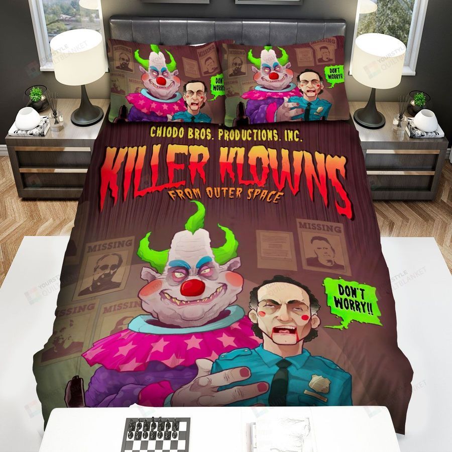 Killer Klowns From Outer Space Movie Poster Iii Photo Bed Sheets Spread Comforter Duvet Cover Bedding Sets