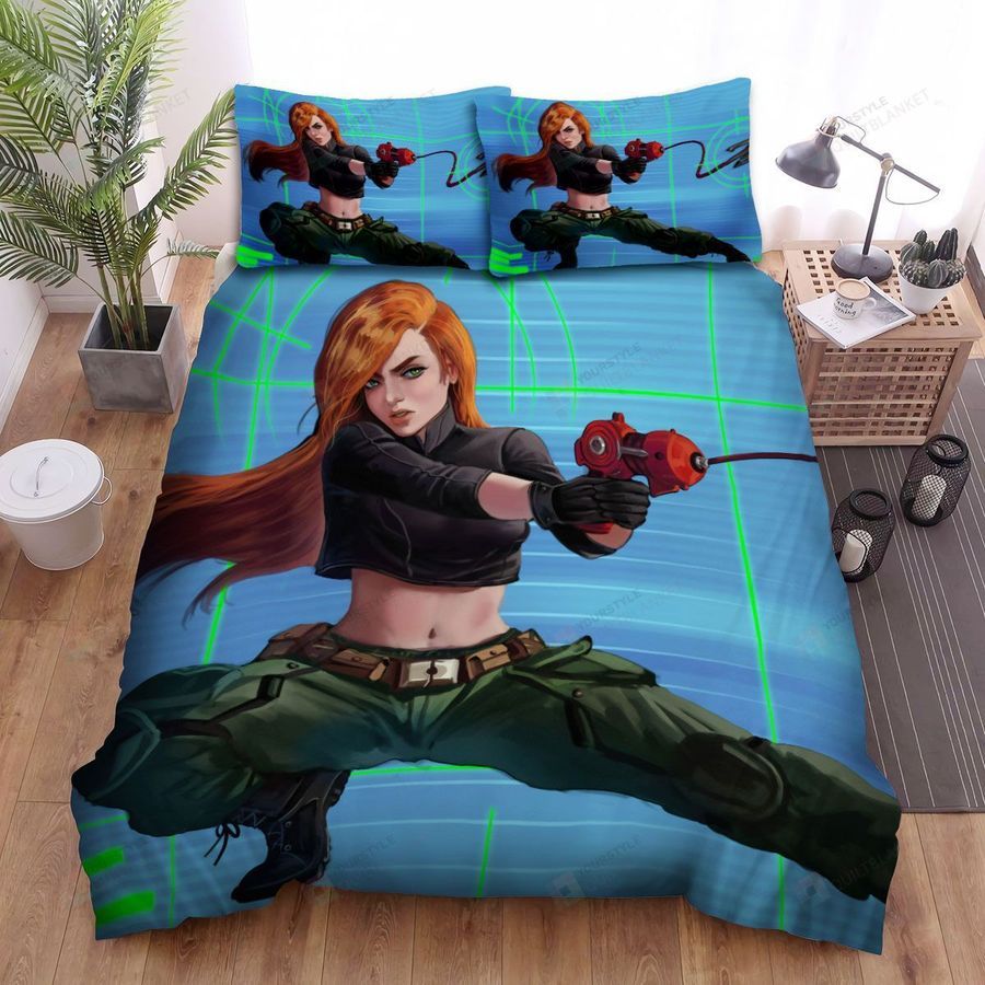 Kim Possible Targeted Digital Art Bed Sheets Spread Duvet Cover Bedding Sets