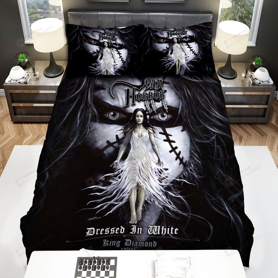 King Diamond Ressed Of White Bed Sheets Spread Comforter Duvet Cover Bedding Sets