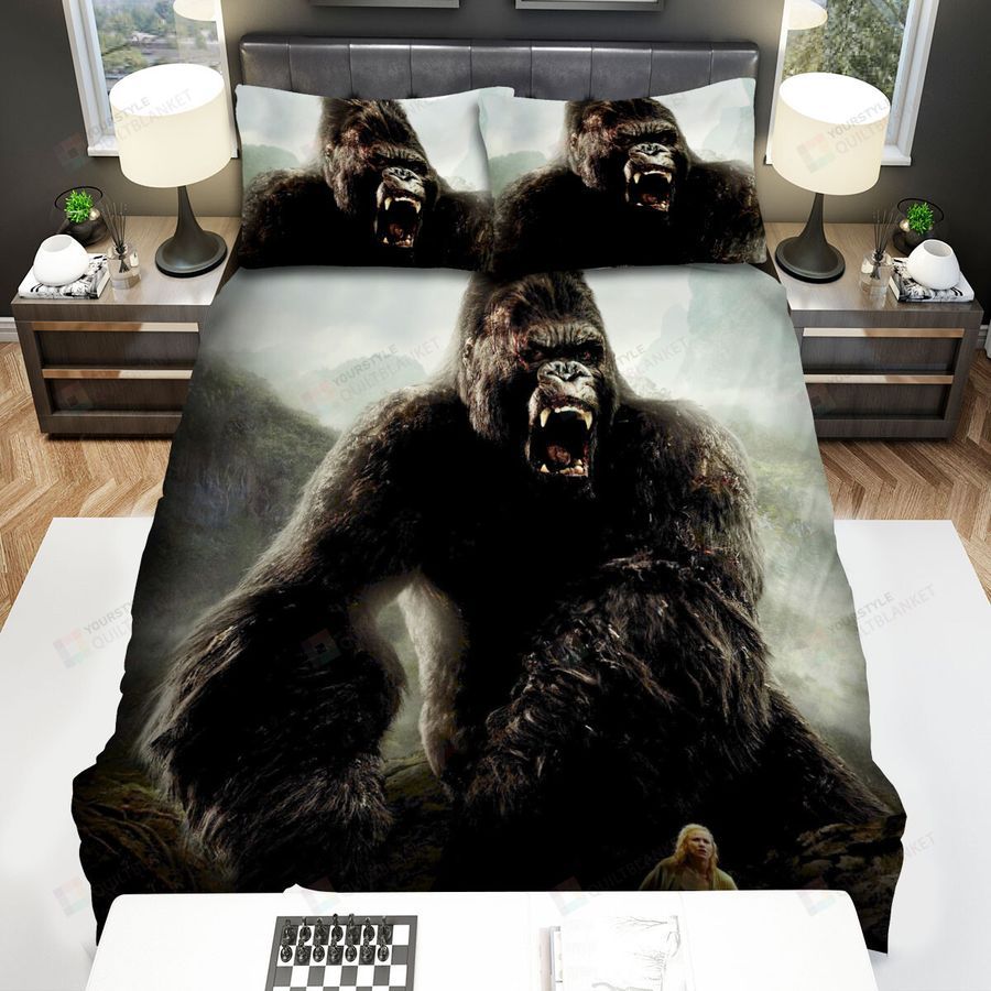 King Kong (2005) Movie Poster 4 Bed Sheets Spread Comforter Duvet Cover Bedding Sets