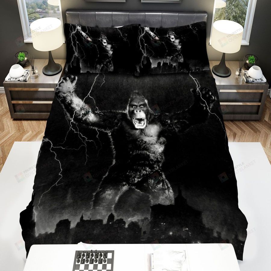King Kong Movie Angry King Kong Photo Bed Sheets Spread Comforter Duvet Cover Bedding Sets