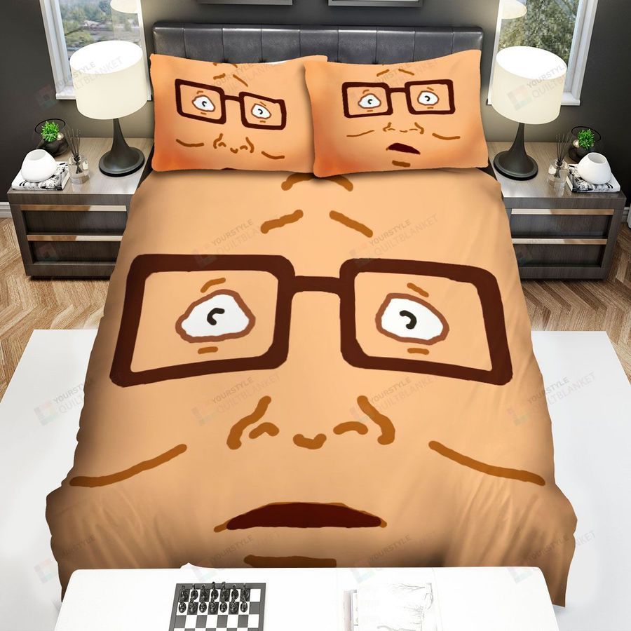 King Of The Hill Hank Funny Face Bed Sheets Spread Duvet Cover Bedding Sets