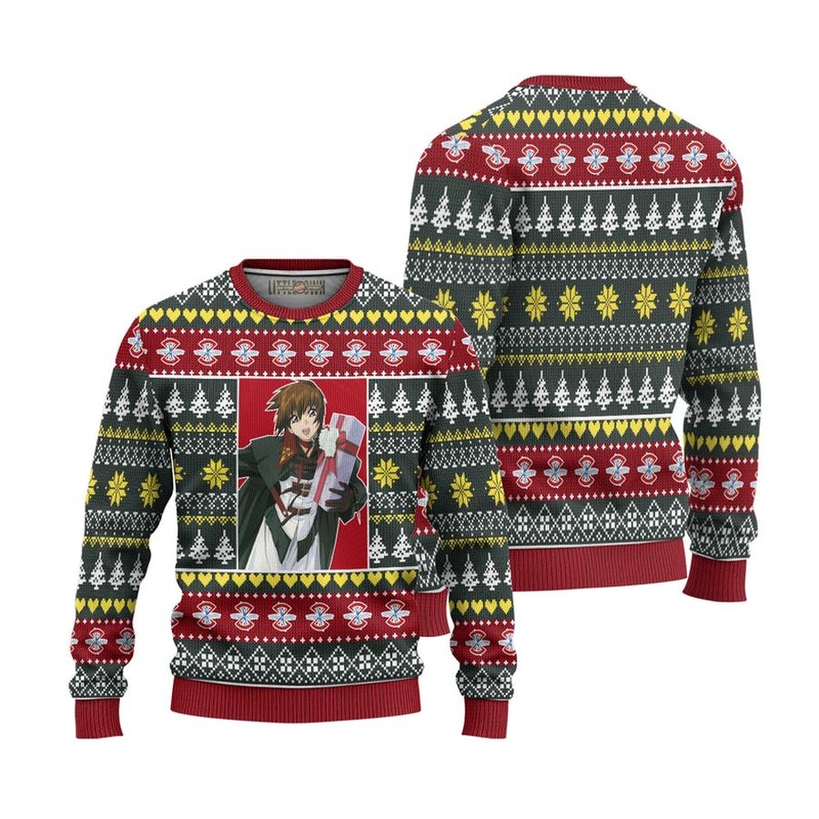 Kira Yamato Anime Ugly Christmas Sweater Custom Gundam Xmas Gift