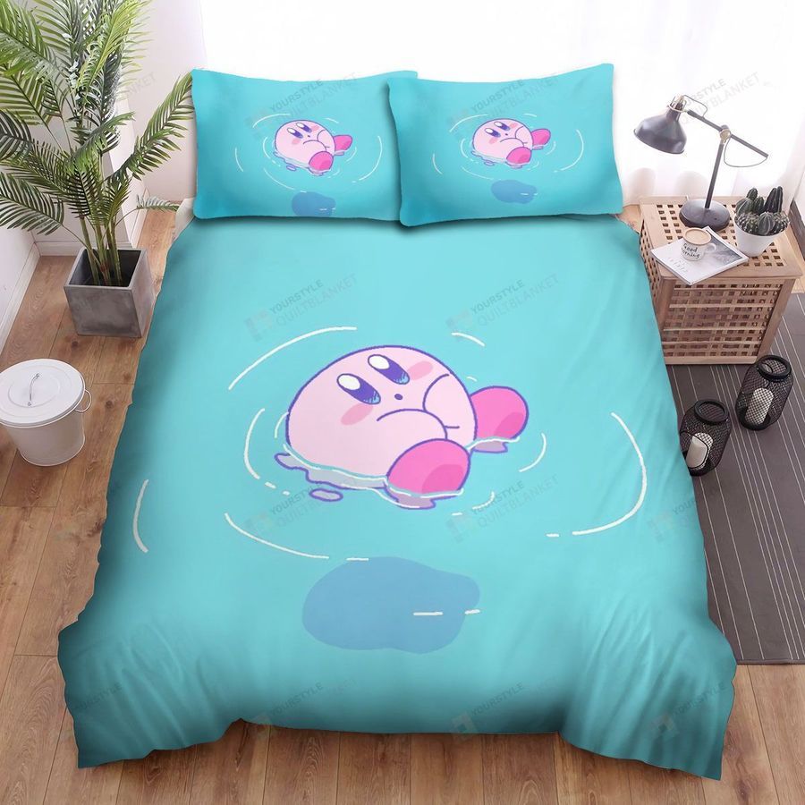 Kirby In The Water Bed Sheets Spread Comforter Duvet Cover Bedding Sets