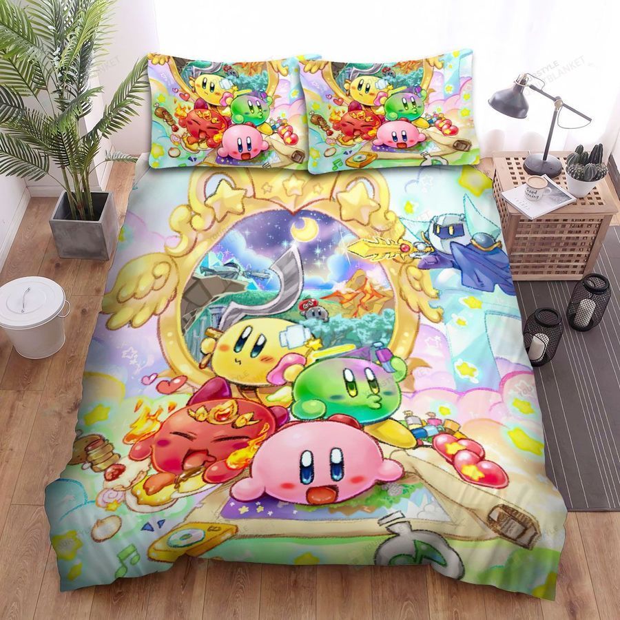 Kirby With Music Art Bed Sheets Spread Comforter Duvet Cover Bedding Sets