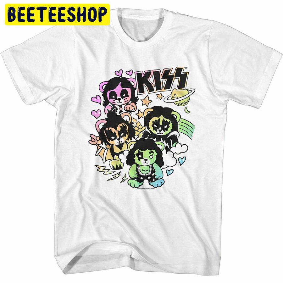 Kiss Kiss Bears White Adult Trending Unisex Shirt