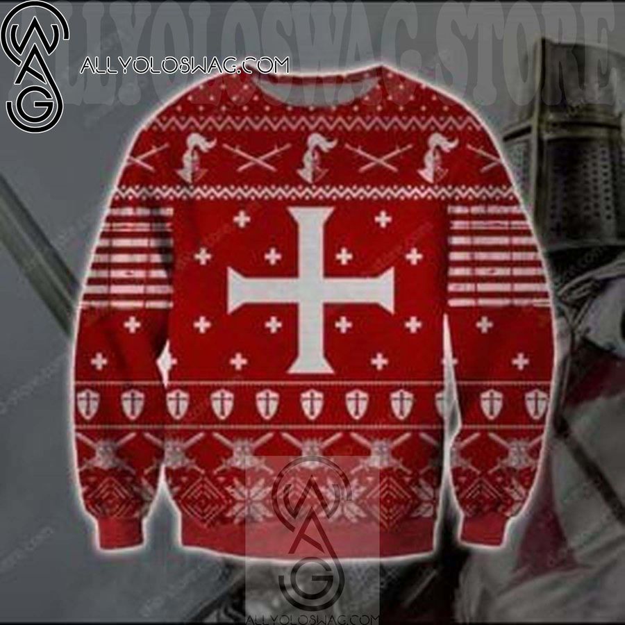 Knights Templar Knitting Pattern Ugly Christmas Sweater