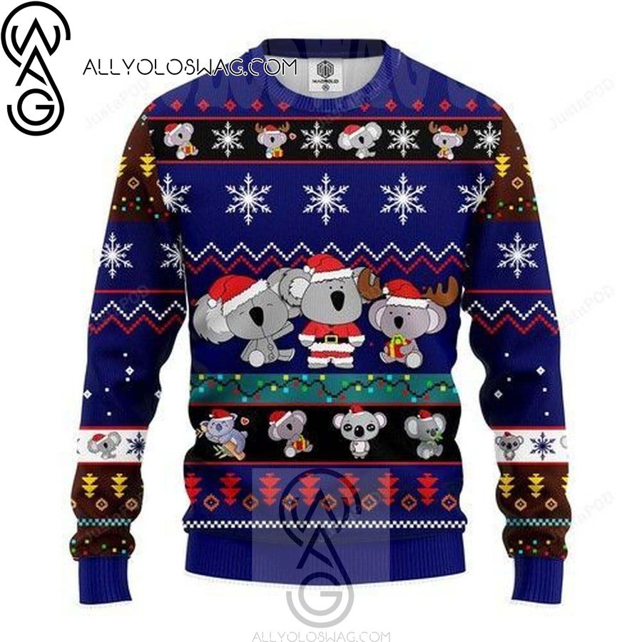 Koala Santa Hat Knitting Pattern Ugly Christmas Sweater