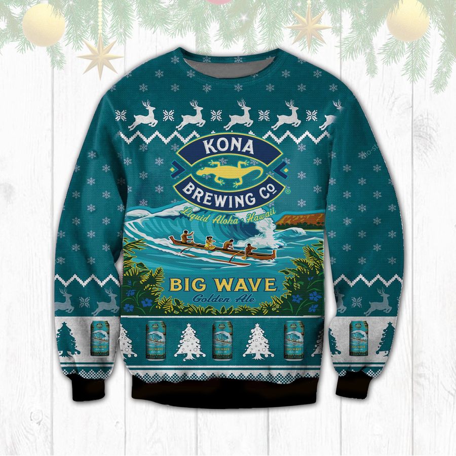 Kona Brewing Co Big Wave Golden Ale Ugly Sweater