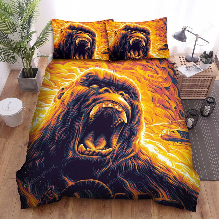 Kong Skull Island (2017) Movie Illustration 10 Bed Sheets Spread Comforter Duvet Cover Bedding Sets