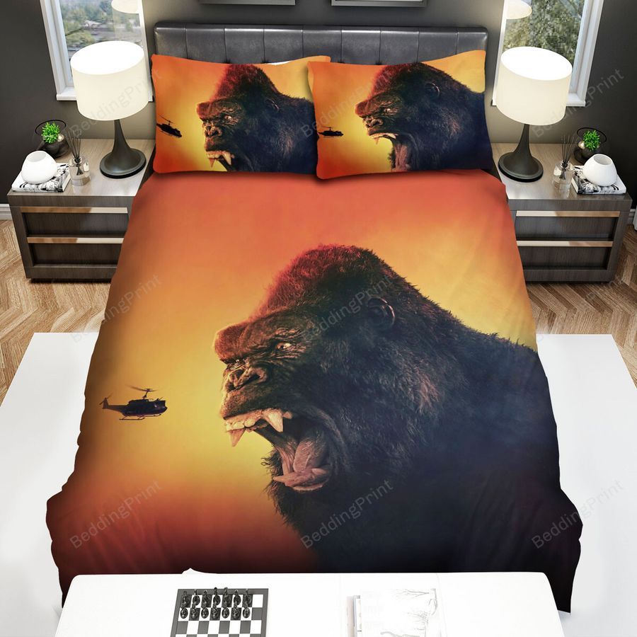 Kong Skull Island (2017) Movie Poster 4 Bed Sheets Spread Comforter Duvet Cover Bedding Sets
