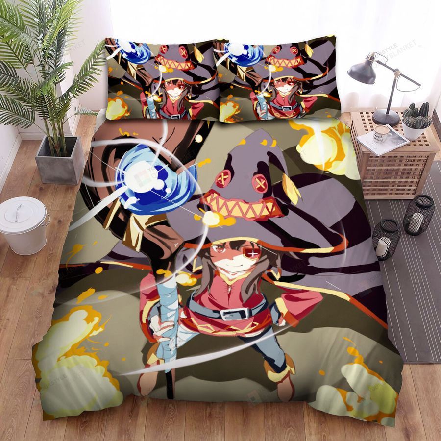 Konosuba Megumin The Wizard In The Flame Bed Sheets Spread Comforter Duvet Cover Bedding Sets