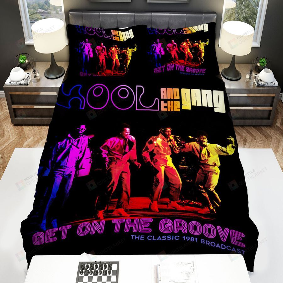 Kool & The Gang Get On The Groove Bed Sheets Spread Comforter Duvet Cover Bedding Sets