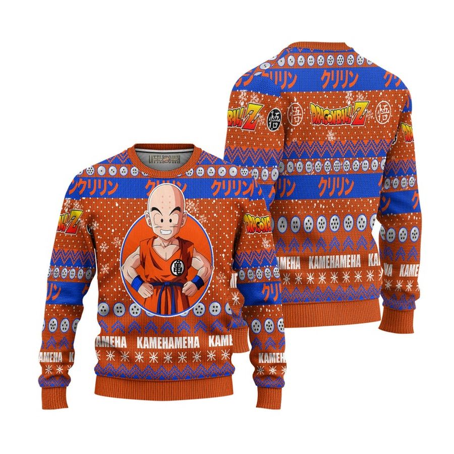 Krillin Anime Ugly Christmas Sweater Dragon Ball Z Xmas Gift