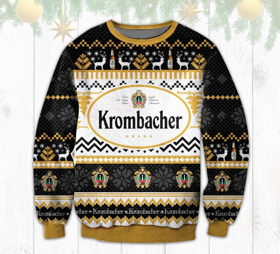 Krombacher Beer Printed Ugly Sweater