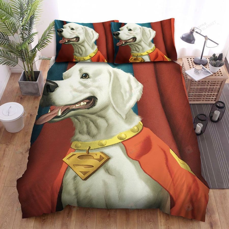 Krypto The Superdog Artwork Bed Sheets Spread Duvet Cover Bedding Sets