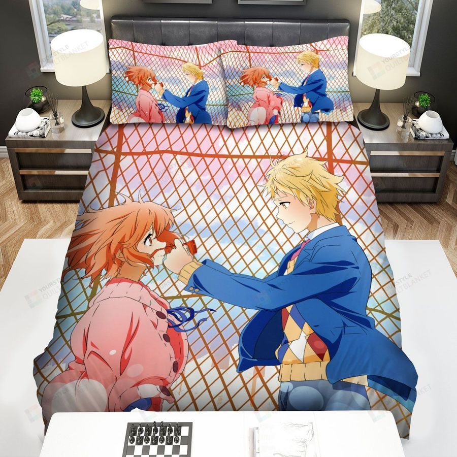 Kyoukai No Kanata Anime Mirai And Akihito Bed Sheets Spread Comforter Duvet Cover Bedding Sets