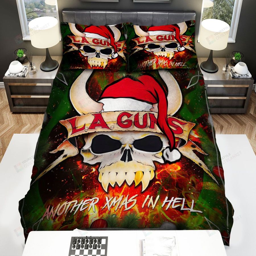 L.A. Guns Band Another Xmas In Hell Album Cover Bed Sheets Spread Comforter Duvet Cover Bedding Sets