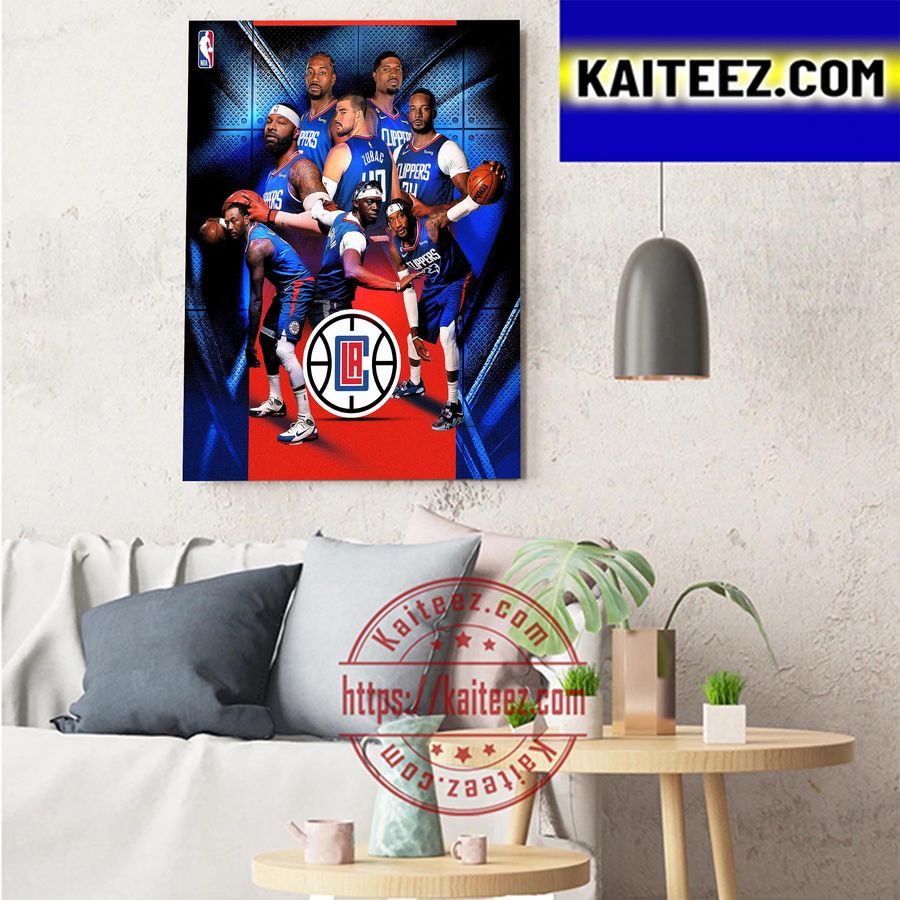 LA Clippers In Kia Tip Off 2022 Of NBA Art Decor Poster Canvas