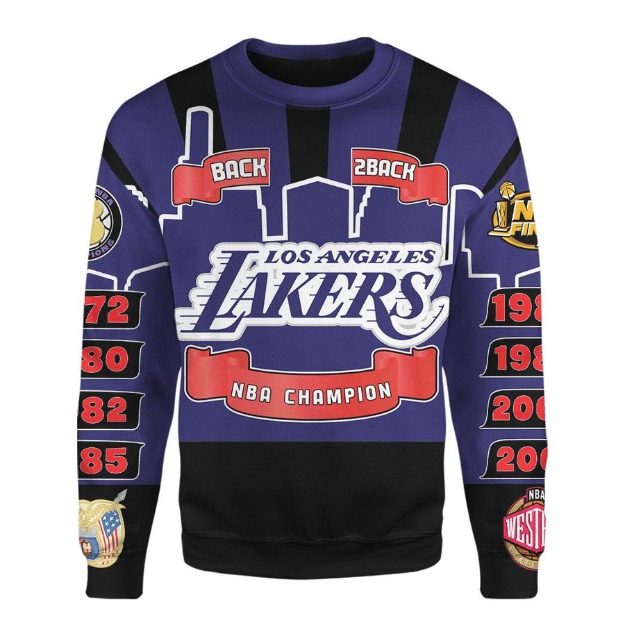 La Lakers Championship For Unisex Ugly Christmas Sweater, All Over Print Sweatshirt